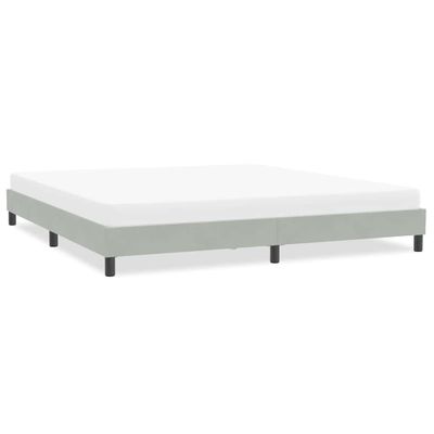 vidaXL Rám postele bez matraca Svetlosivá 200x210 cm Zamat