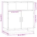vidaXL Komoda čierna 68x35x76 cm kompozitné drevo