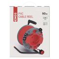 Predlžovací kábel EMOS P19150 na bubne 50 m / 1 zásuvka / červený / PVC / 230 V / 1,5 mm2