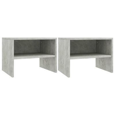 vidaXL Nočné stolíky 2 ks, betónovo sivé 40x30x30 cm, kompozitné drevo