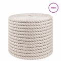 vidaXL Jutové lano 10 mm Biela 100% Tossa juta