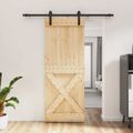 vidaXL Posuvné dvere 80 x 210 cm Masívne borovicové drevo (neupravené)