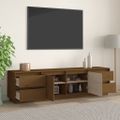 vidaXL TV skrinka medovo-hnedá 176x37x47,5 cm masívna borovica