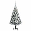 vidaXL Umelý vianočný stromček Biela 120 cm PVC a Oceľ a Plast