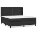 vidaXL Boxspring posteľ s matracom čierna 160x200 cm umelá koža