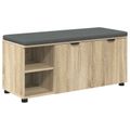 vidaXL Predsieňová lavica s vankúšom Sonoma dub 100 x 38 x 46 cm