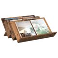 vidaXL Regál na časopisy s poličkou Staré drevo 65 x 53 x 28,5 cm