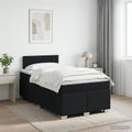 vidaXL Posteľ boxspring s matracom Čierna 120 x 190 cm Látka