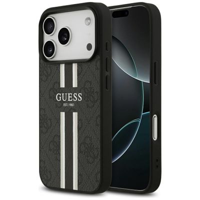 Obal Guess 4G Printed Stripes MagSafe pre iPhone 17 Pro čierny