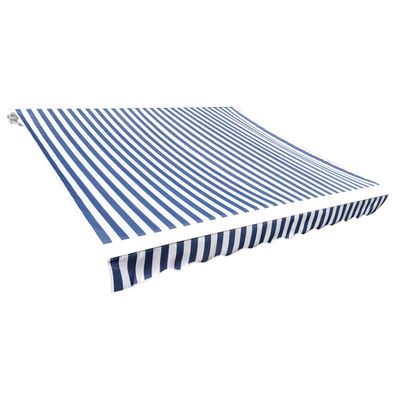 vidaXL Náhradná látka na markízu, modro-biela, 300x250 cm, polyester