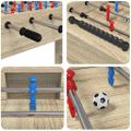 vidaXL Stolný futbal Sonoma dub 125 x 60,5 x 80 cm Kompozitné drevo