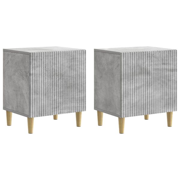 vidaXL Nočný stolík 2 pcs Betónovo sivá 43 x 34,5 x 50 cm