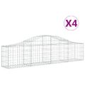 vidaXL Oblúkový gabionový kôš 4 ks 200x30x40/60 cm pozinkované železo