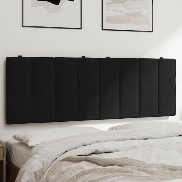 vidaXL Vankúš na čelo postele Hanko čierny 140 cm zamat