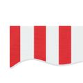 vidaXL Náhradná látka na markízu, červeno-biela, 3x2,5 m, polyester