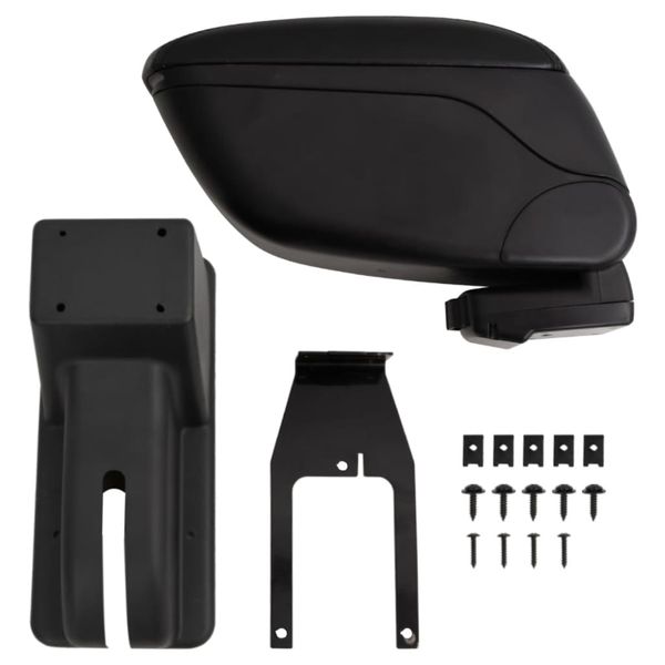 vidaXL Lakťová opierka do auta čierna 12x29x(32-46) cm ABS