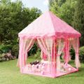 vidaXL Stan na hranie pre princezné s 250 loptičkami ružový 133x140 cm