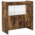 vidaXL Kúpeľňová skrinka pod umývadlo Dymový dub 56 x 37,5 x 81 cm
