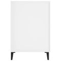 vidaXL Stôl lesklý biely 140x50x75 cm spracované drevo