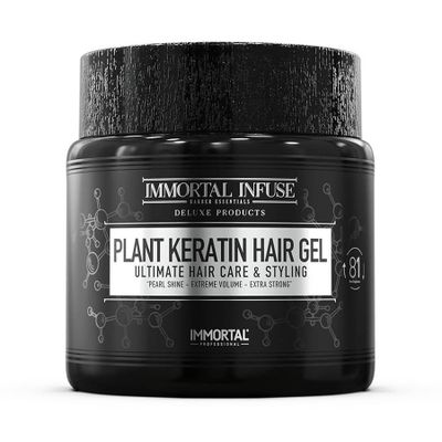 Extra silný gél na vlasy s keratínom IMMORTAL Infuse Plant keratin hair gel 500 ml