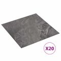 vidaXL Samo-lepiace podlahové dosky Čierna 30,5 x 30,5 cm 20 ks PVC
