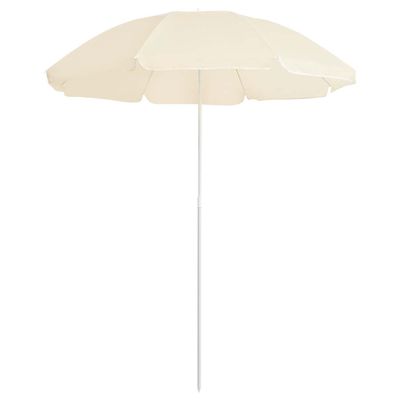 vidaXL Záhradný slnečník, oceľová tyč, pieskový 180 cm