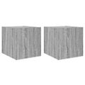 vidaXL TV nástenné skrinky s LED svetlami 2ks sivá sonoma 30,5x35x30cm