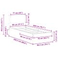 vidaXL Rám postele Svetlosivá 80 x 200 cm Masívne borovicové drevo