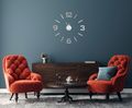 Samolepivé hodiny G21 Classic Style, strieborné