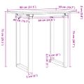 vidaXL Jedálenský stolík v tvare O 80x50x75 cm borovica a oceľ