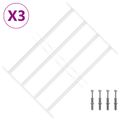 vidaXL Bezpečnostné mreže na okná so 4 priečnymi tyčami 3 ks 43-74 cm