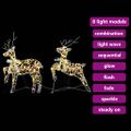 vidaXL LED Soby 2 ks 40 LED Teplá biela 44 x 18 x 65,5 cm PET