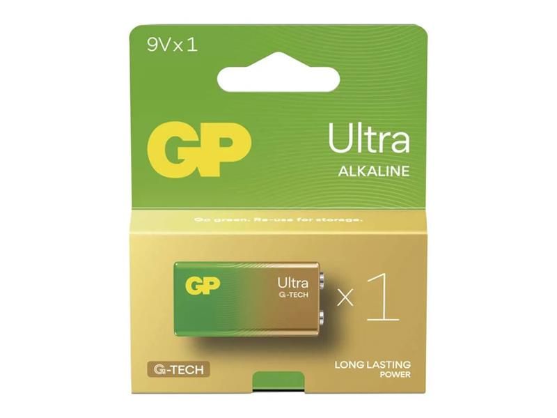 Batéria 6F22 (9V) alkalická GP Ultra 9V 1ks