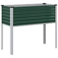 vidaXL Záhradný kvetináč zelený 100x45x90 cm oceľový