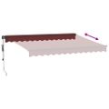 vidaXL Automaticky zaťahovacia markíza burgundská 350x250 cm