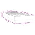 vidaXL Posteľný rám s boxspringom Taupe 90x190 cm Látka