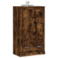vidaXL Vysoká skrinka dymový dub 60x35,5x103,5 cm kompozitné drevo