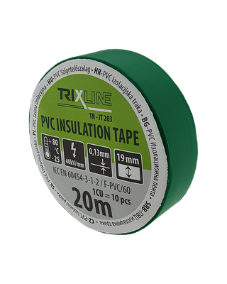 PVC izolačná páska TR-IT 203 20m, 0,13mm zelená TRIXLINE