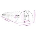 vidaXL Fóliovník s oceľovým rámom biely 48 m² 16x3x2 m
