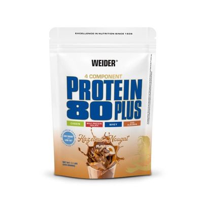 Proteín 80 Plus - Weider, lieskový orech nugát, 500 g