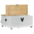 vidaXL storage box Biela 90 x 78 x 45 cm Masívne borovicové drevo