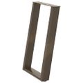 vidaXL Nohy k jedálenskému stolu v tvare U, 2 ks, prírodná oceľ, 50 x (72-73) cm, oceľ