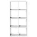 vidaXL Deliaca stena Knižnica biela 69,5x29x137,5 cm, umelé drevo