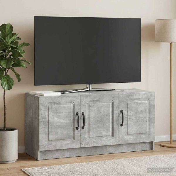 vidaXL TV skrinka Betónovo sivá 99 x 34,5 x 47 cm Kompozitné drevo