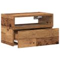 vidaXL Nástenné nočné stolíky 2 ks staré drevo 45x26x28,5 cm