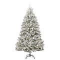 vidaXL Umelý Sklápací Vianočný Stromček 300 LED Zelená a biela 210 cm