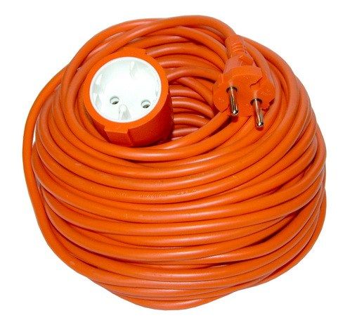 Predlžovací kábel spojka 1-zásuvka 30m PVC 2x1 IP20 oranžový PS28 SOLIGHT