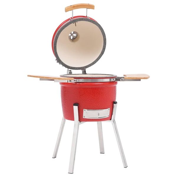 vidaXL Kamado gril s udiarňou keramika 33 cm
