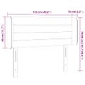 vidaXL Čelo postele s LED zelené 103x16x78/88 cm látka