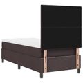 vidaXL Posteľ s pružinovým rámom Tmavo hnedá 80 x 200 cm látka